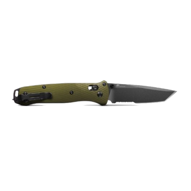 Benchmade Bailout Serrated Green Aluminum Handle Glass Breaker - Image 4